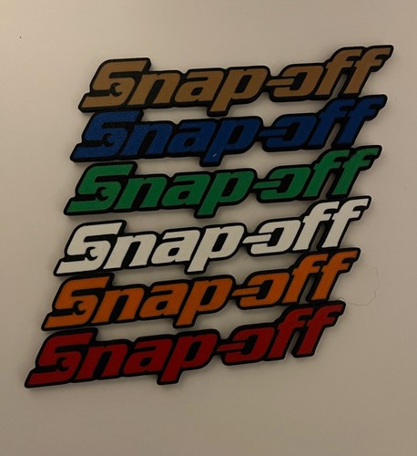 Snap off badge printed - snap-,